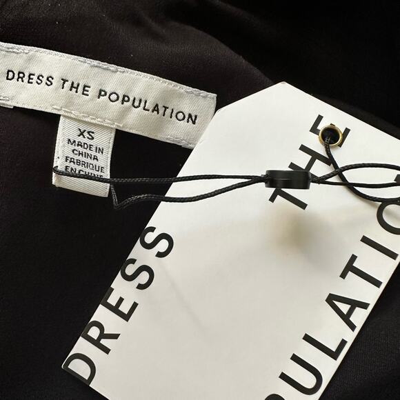 NEW Dress the Population Daria Bronze Midi Metallic Fall Sexy Cocktail Party NYE - Picture 7 of 9